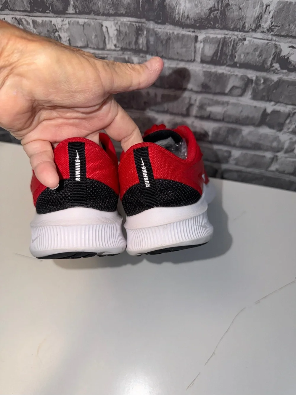 Nike Red and White Running Sneakers